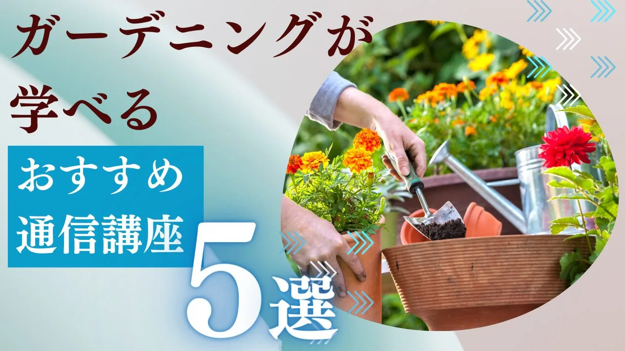 ガーデニングの通信講座おすすめ5選｜費用・取得できる資格・特徴を徹底比較【2026年最新】
